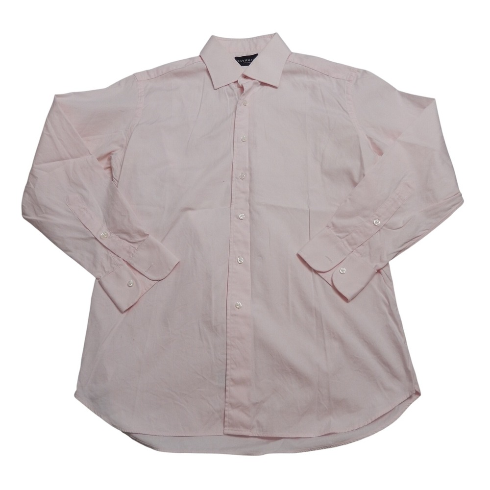 Rothmans New York Mens Pink Long Sleeve Button Down‎ Dress Shirt Classic Fit